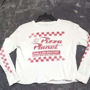Disney Pixar Toy Story Pizza Planet cropped long sleeve T-Shirt